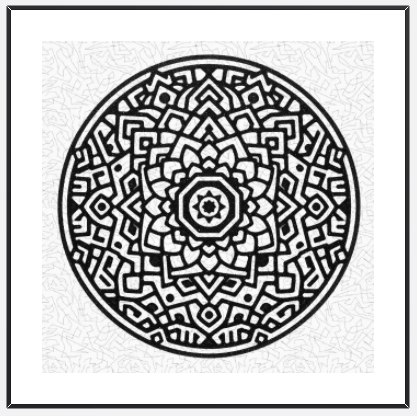 Mandala &mdash; a string art picture, framed and ready to hang